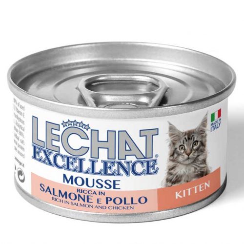 Lechat Excellence Mousse Kitten Chicken/Salmone 85g