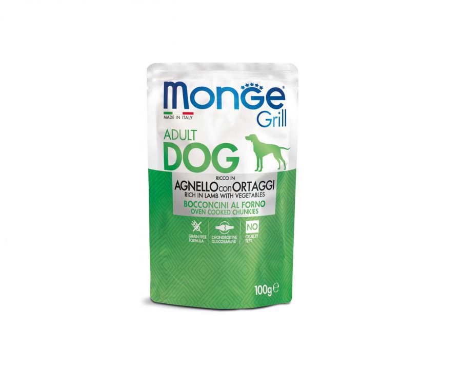 Monge Dog Grill Pouch Lamb/Vegetables 100g