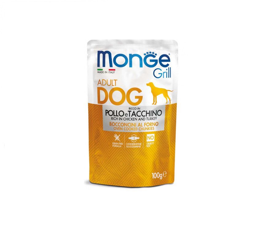 Monge Dog Grill Pouch Chicken/Turkey 100g