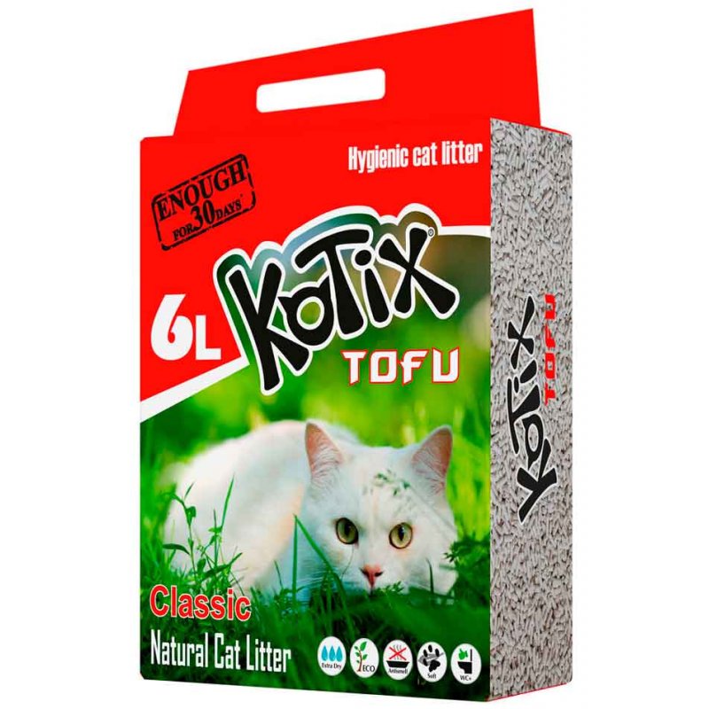Kotix Tofu Classic - Соевый наполнитель для кошачьего туалета 1 Pet-House Moldova Kotix Tofu Classic – Соевый наполнитель для кошачьего туалета