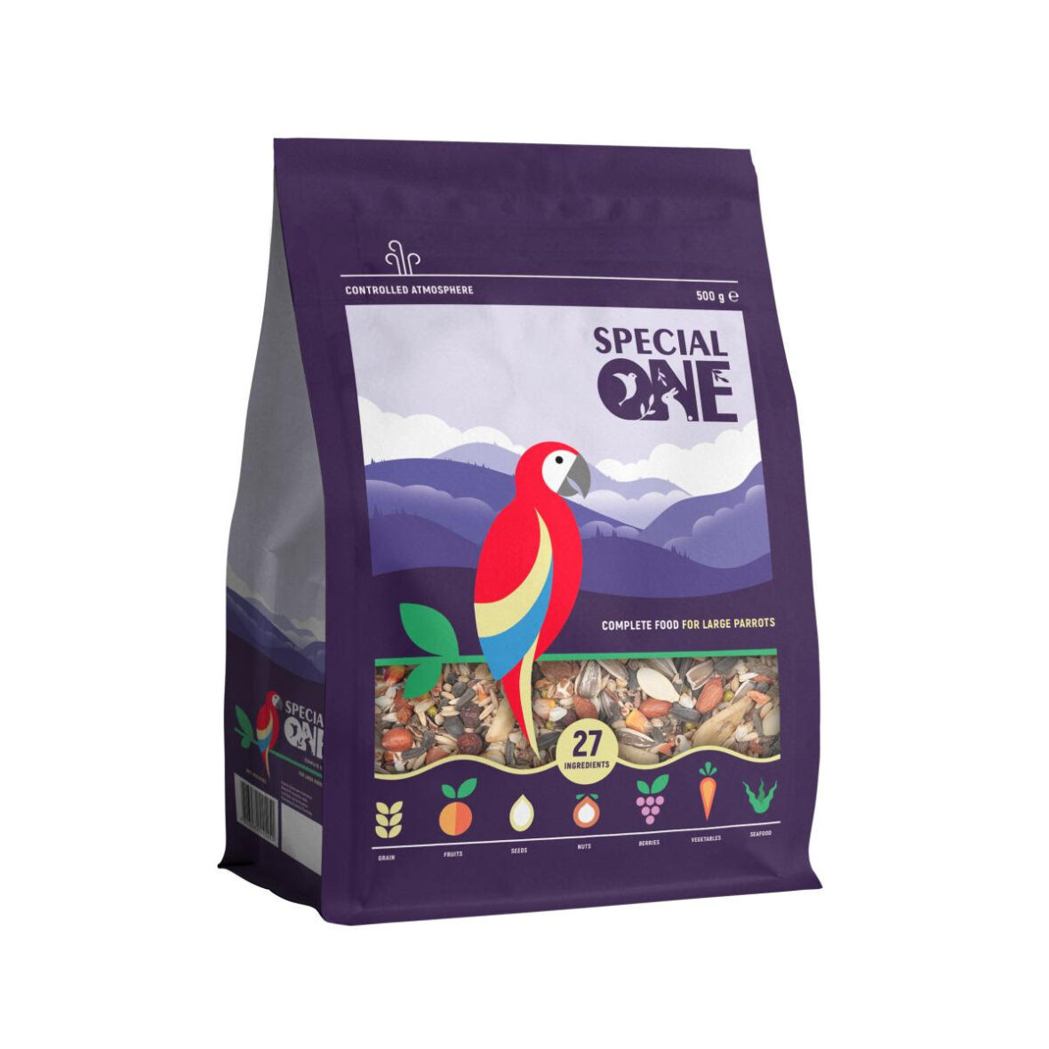 Special One LARGE PARROTS, корм для крупных попугаев 500 г