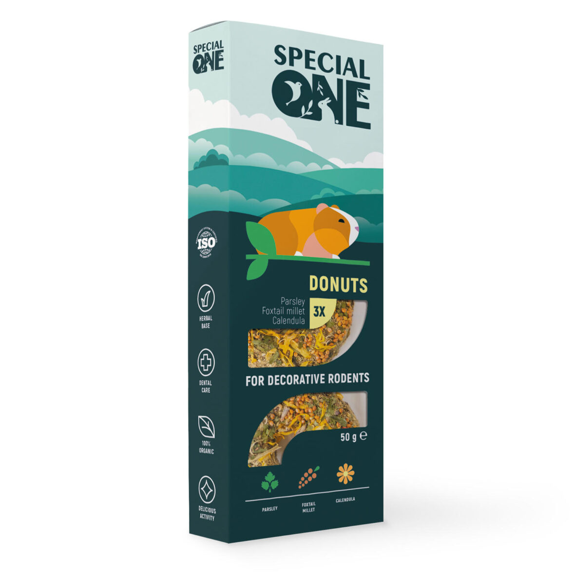 Special One Donuts Лакомство-пончики с петрушкой, чумизой и календулой для грызунов