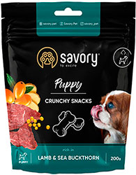 Savory dog crunchy snacks Puppy Lamb&Sea Buckthorn, 200 g, лакомство для щенков с ягненком и облепихой 1 PetHouse Moldova Savory dog crunchy snacks Puppy Lamb&Sea Buckthorn, 200 g, лакомство для щенков с ягненком и облепихой