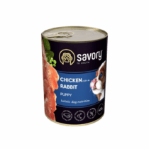 Savory Dog All breeds Puppy rabbit, влажный корм с курицей для щенков