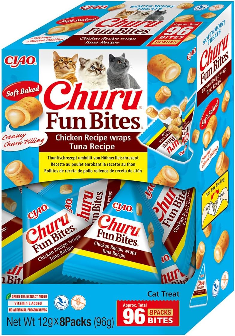 CHURU Fun Bites лакомство для кошек с курицей и тунцом 96г 1 Pet-House Moldova CHURU Fun Bites лакомство для кошек с курицей и тунцом 96г