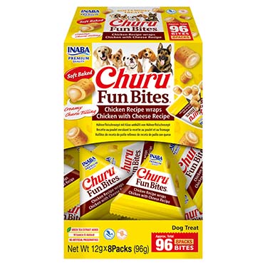 CHURU Fun Bites лакомство для собак, с курицей и сладким картофелем 96г 1 Pet-House Moldova CHURU Fun Bites лакомство для собак, с курицей и сладким картофелем 96г