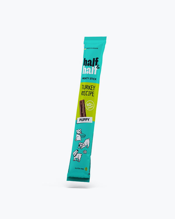 Half&Half мясная палочка с индейкой, для щенков, 12г 1 Pet-House Moldova Half&Half мясная палочка с индейкой, для щенков, 12г