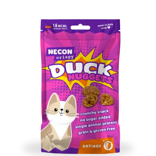 NECON CAT DUCK NUGGETS ANTIAGE 85 GR, лакомство для кошек, с уткой 1 Pet-House Moldova NECON CAT DUCK NUGGETS ANTIAGE 85 GR, лакомство для кошек, с уткой