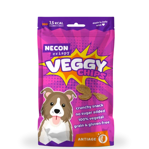 NECON DOG VEGGY CHIPS ANTIAGE 85G, лакомство для собак 1 PetHouse Moldova NECON DOG VEGGY CHIPS ANTIAGE 85G, лакомство для собак