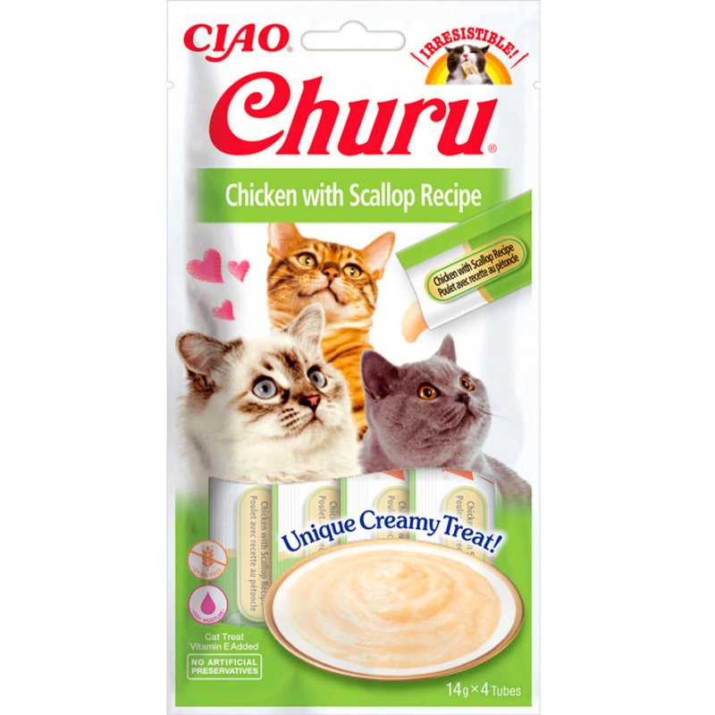 CHURU кремовое лакомство для кошек, курица с гребешком (4 sticks) 1 Pet-House Moldova CHURU кремовое лакомство для кошек, курица с гребешком (4 sticks)