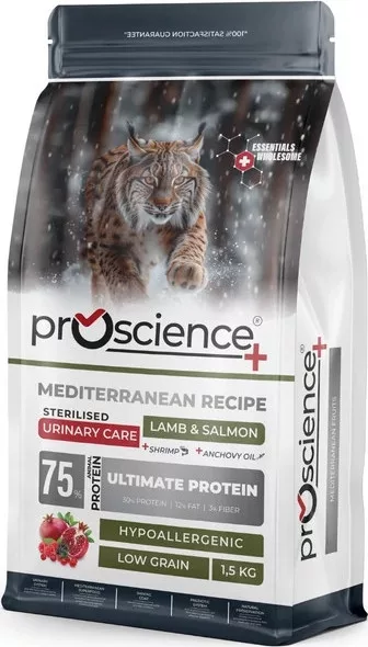 ProScience Sterilised Cat Lamb/Salmon, Urinary Care, сухой корм для стерилизованных кошек 1 PetHouse Moldova ProScience Sterilised Cat Lamb/Salmon, Urinary Care, сухой корм для стерилизованных кошек