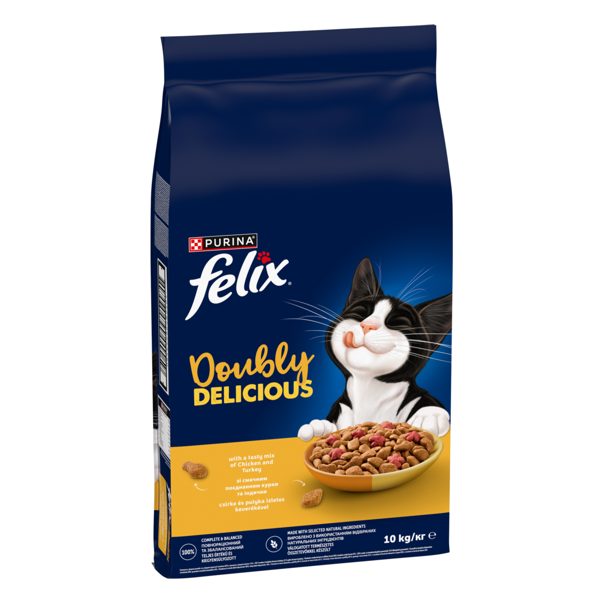 FELIX Doubly Delicious, сухой корм с курицей и индейкой, для взрослых кошек 5 Pet-House Moldova FELIX Doubly Delicious, сухой корм с курицей и индейкой, для взрослых кошек