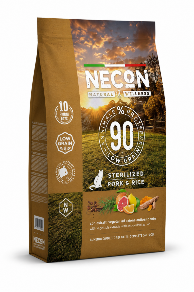 NECON N.W CAT STERIL PORK/RICE 400 GR, сухой корм для стерилизованных кошек, со свининой 1 Pet-House Moldova NECON N.W CAT STERIL PORK/RICE 400 GR, сухой корм для стерилизованных кошек, со свининой