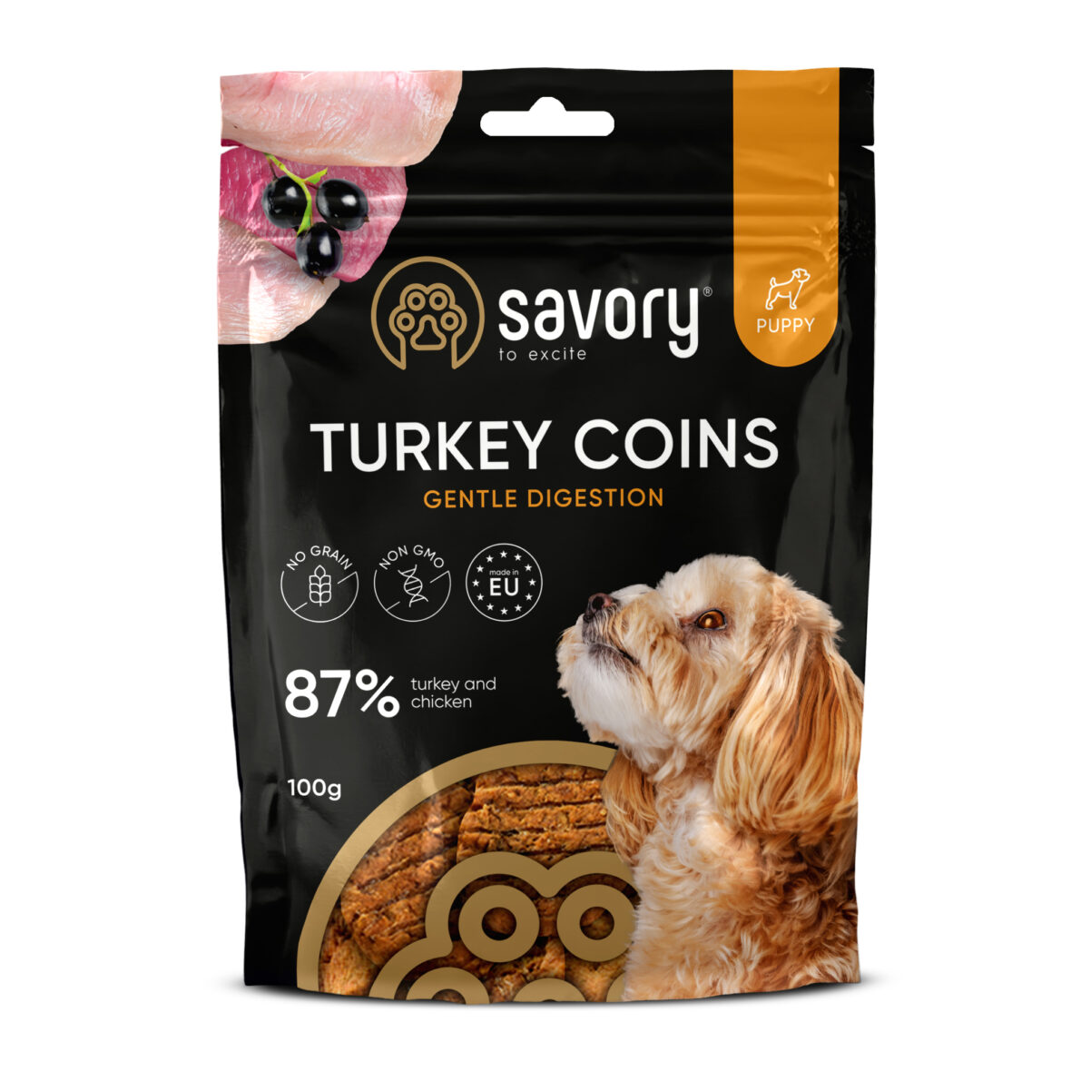 Savory Jerky Dog Puppies Turkey100 g, лакомство для щенков с индейкой 3 Pet-House Moldova Savory Jerky Dog Puppies Turkey100 g, лакомство для щенков с индейкой